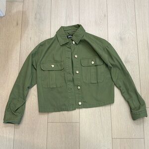 Zara gold button over shirt
